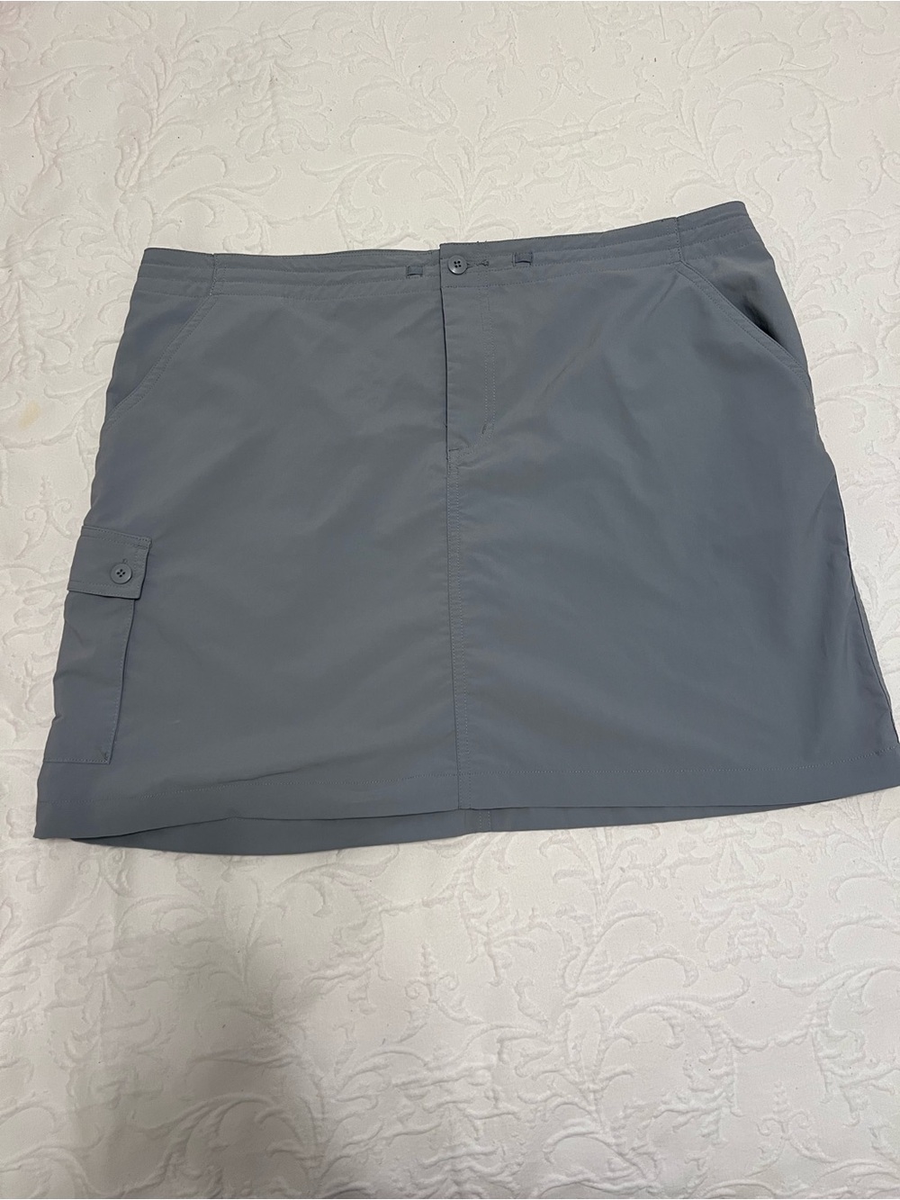 Patagonia Slate Gray/Green Outdoor Skirt with Drawstring and Pockets size 12 - Picture 1 of 13